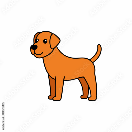 A vector illustration of a cute, playful dog with detailed features, perfect for pet-related designs and products. photo