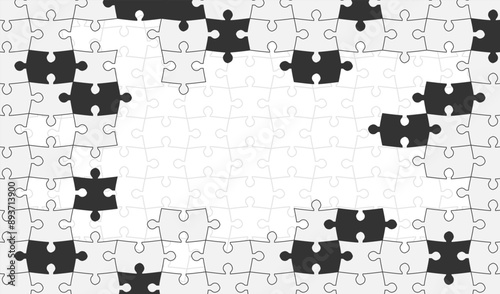 Abstract background pattern with puzzle pieces and empty space for design
