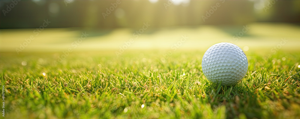 golf ball detail on green cut lawn golf ball detail on green cut lawn