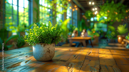 Dans la maison, une fontaine en verre orne la table printanière. Des fleurs fraîches, en bouquet et en pot, décorent le jardin intérieur.