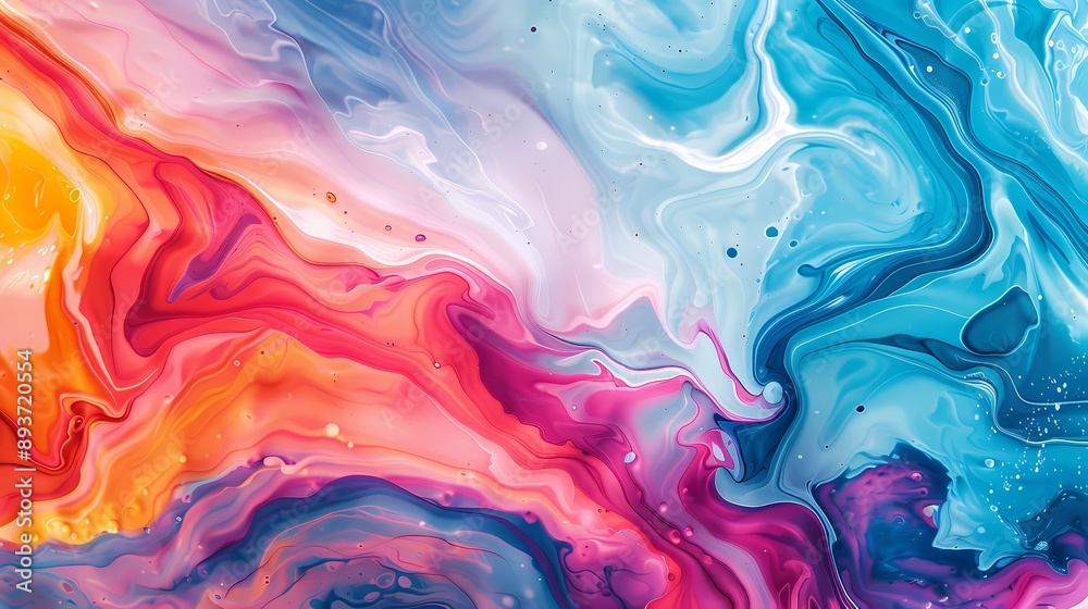 Colorful and fluid abstract design with smooth curves and vibrant gradients.