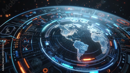 Wallpaper Mural Futuristic Digital Earth Globe Torontodigital.ca