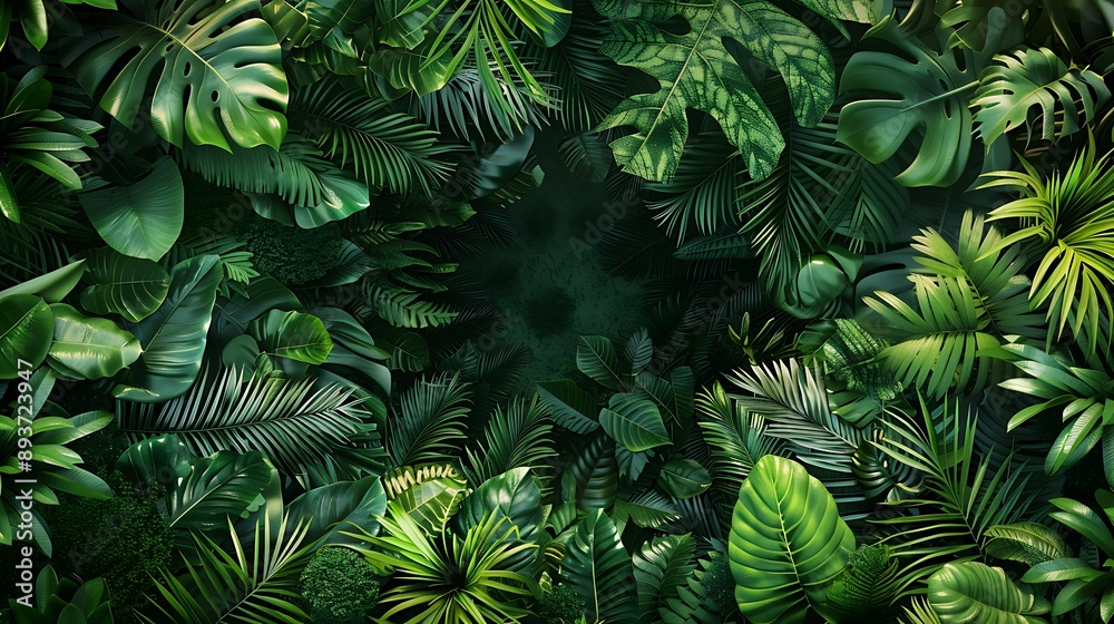Lush Tropical Jungle Frame Lush Tropical Jungle Frame