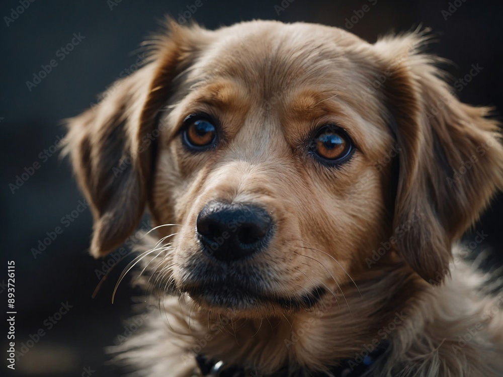 Up-close image capturing an adorable dog Up-close image capturing an adorable dog