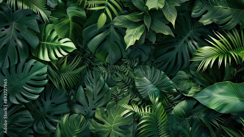 A fresh and modern wallpaper with a botanical theme A fresh and modern wallpaper with a botanical theme