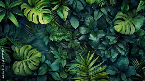 Wallpaper Mural A fresh and modern wallpaper with a botanical theme Torontodigital.ca