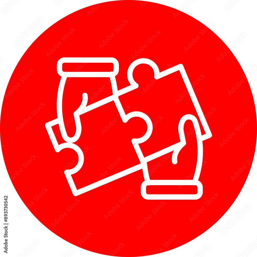 Collaboration Vector Line White Circle Red Collaboration Vector Line White Circle Red