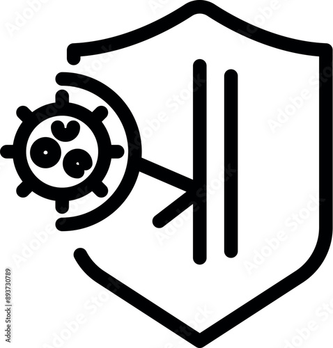 Immune system is defending against virus, bacteria, germ, pathogen invasion