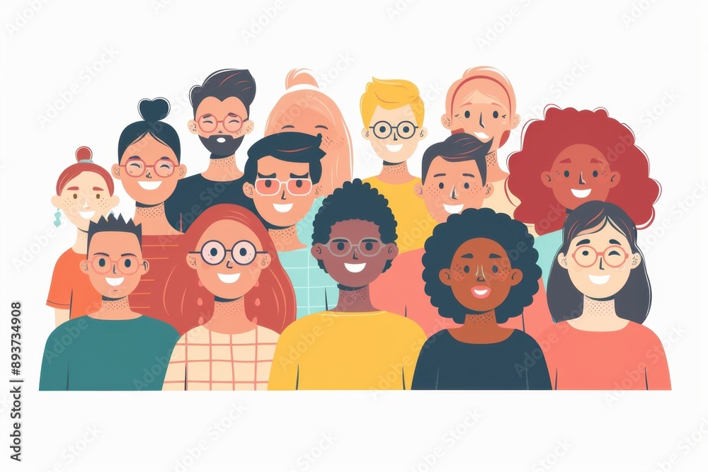 A diverse group of people, representing the diversity and foreground in an office team Generative AI A diverse group of people, representing the diversity and foreground in an office team Generative AI