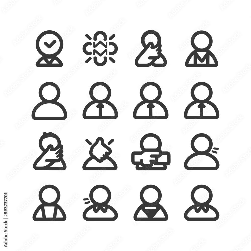 minimalist line art icon collaboration collection set logo symbol minimalist line art icon collaboration collection set logo symbol