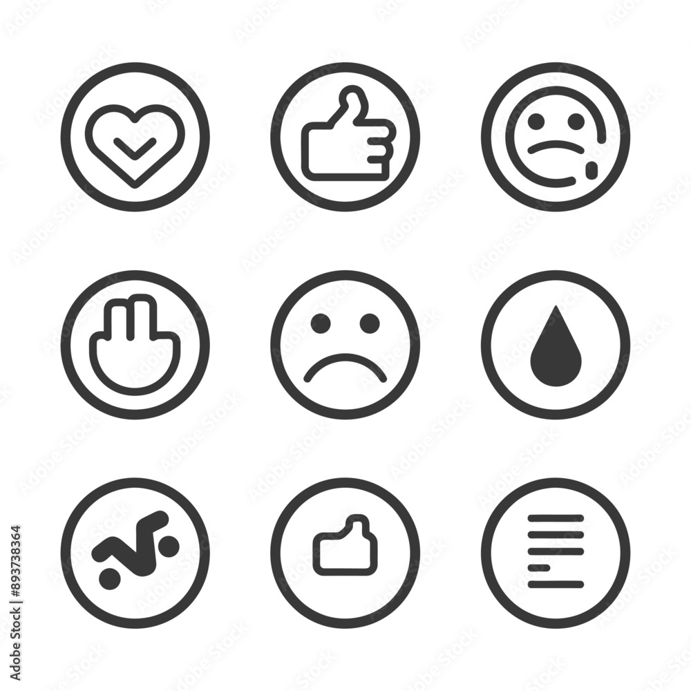 minimalist line art icon dislike button collection set logo symbol minimalist line art icon dislike button collection set logo symbol