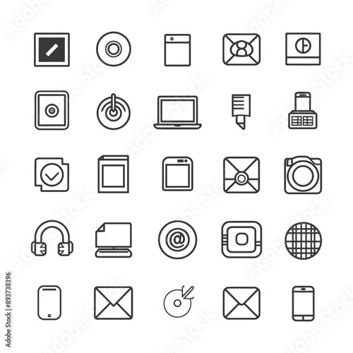 minimalist line art icon download collection set logo symbol