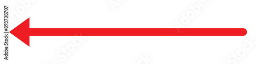 Long arrow icon vector. Red long arrow vector. flat style Arrow symbol. RED of an arrow on a white background. vector illustration.