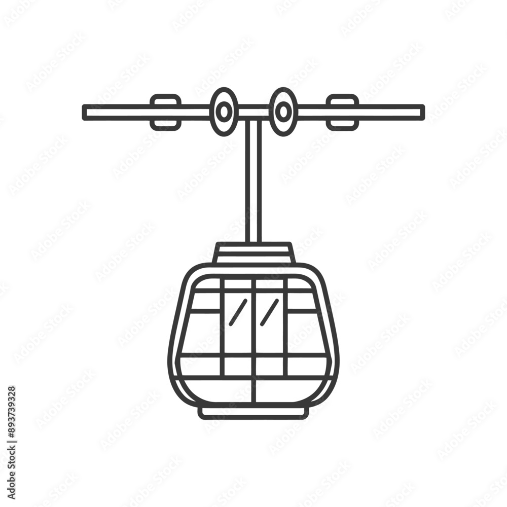 aerial tramway minimalist line art icon logo symbol aerial tramway minimalist line art icon logo symbol