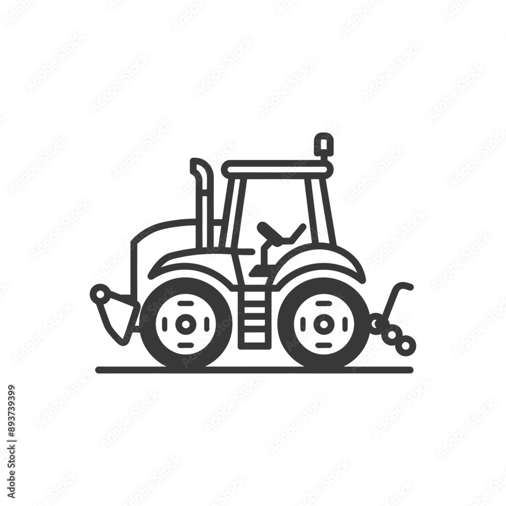agricultural machine minimalist line art icon logo symbol agricultural machine minimalist line art icon logo symbol