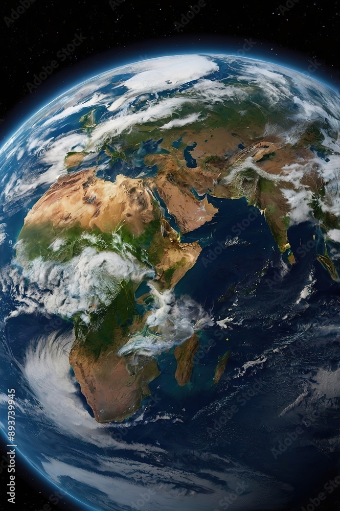Fototapeta premium Detailed View of Planet Earth