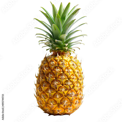 [Transparent Background PNG]Ripe pineapple fruit