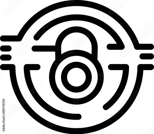 Padlock is securing a money transfer, representing the concept of safe and reliable financial transactions