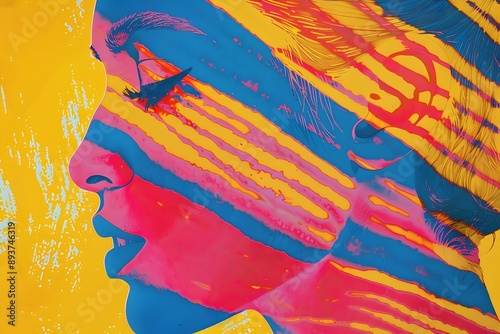 Vibrant Digital Abstract Artwork with Captivating Patterns and Fluid Textures