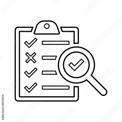 Audit Test icon. Outline Vector.