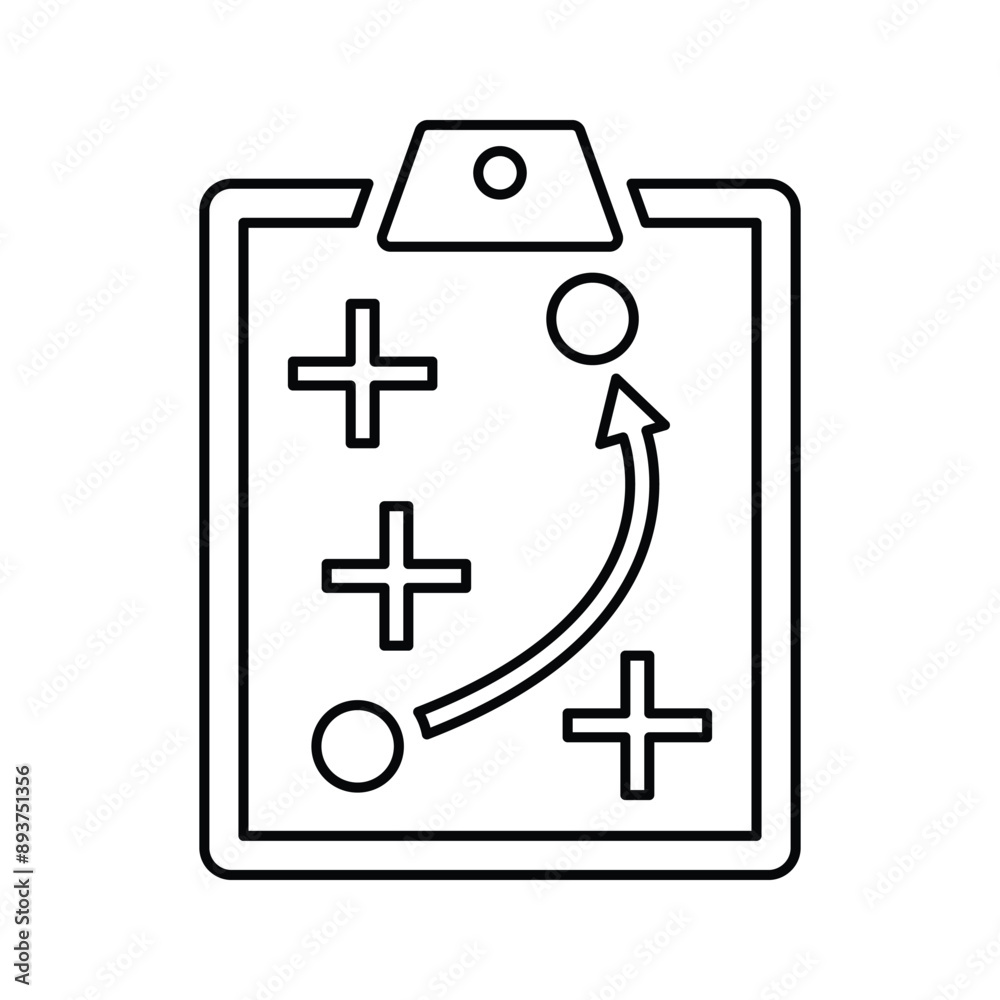 Obraz premium Tactical Plan icon. Outline vector.