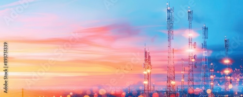 Silhouetted industrial structures against a vibrant sunset sky.