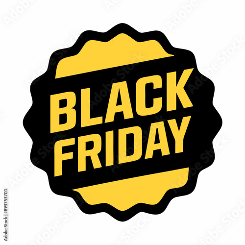 Vector illustration featuring bold Black Friday sale event graphics perfect for promoting holiday shopping and discounts photo