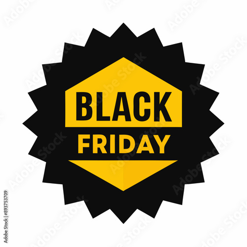 Vector illustration featuring bold Black Friday sale event graphics perfect for promoting holiday shopping and discounts
