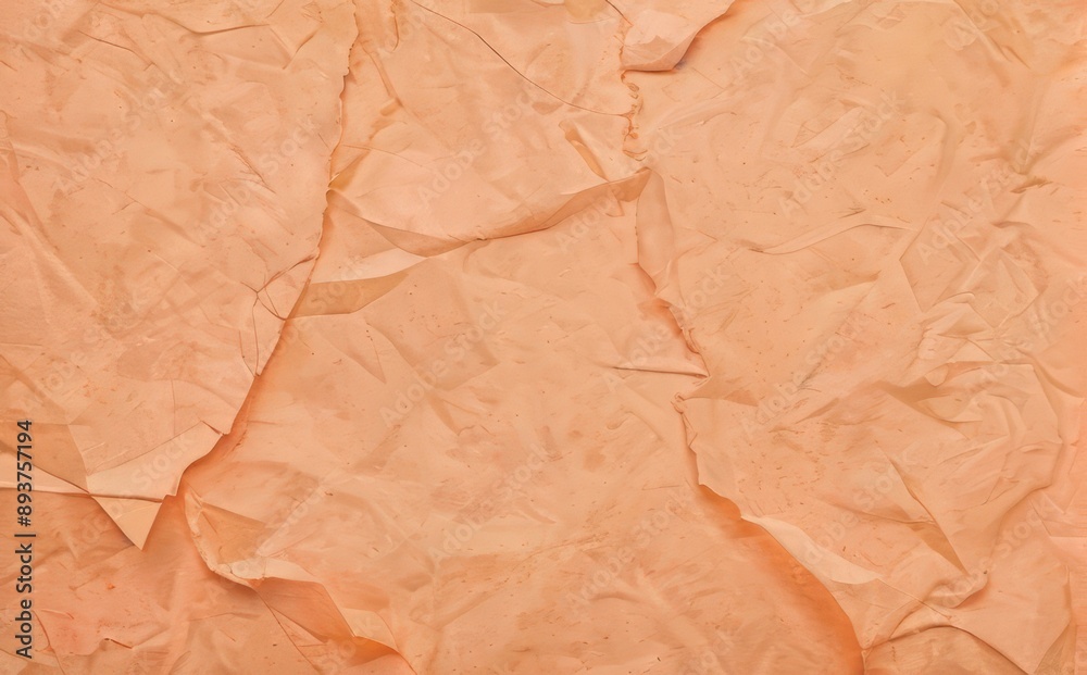 Fototapeta premium abstract background, wrinkled color is peach textured paper