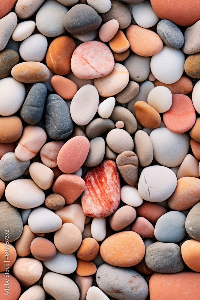 Orange round pebbles, pebbles. Vertical seamless pattern ocean shore concept for backgrounds, wallpapers and backdrops Orange round pebbles, pebbles. Vertical seamless pattern ocean shore concept for backgrounds, wallpapers and backdrops