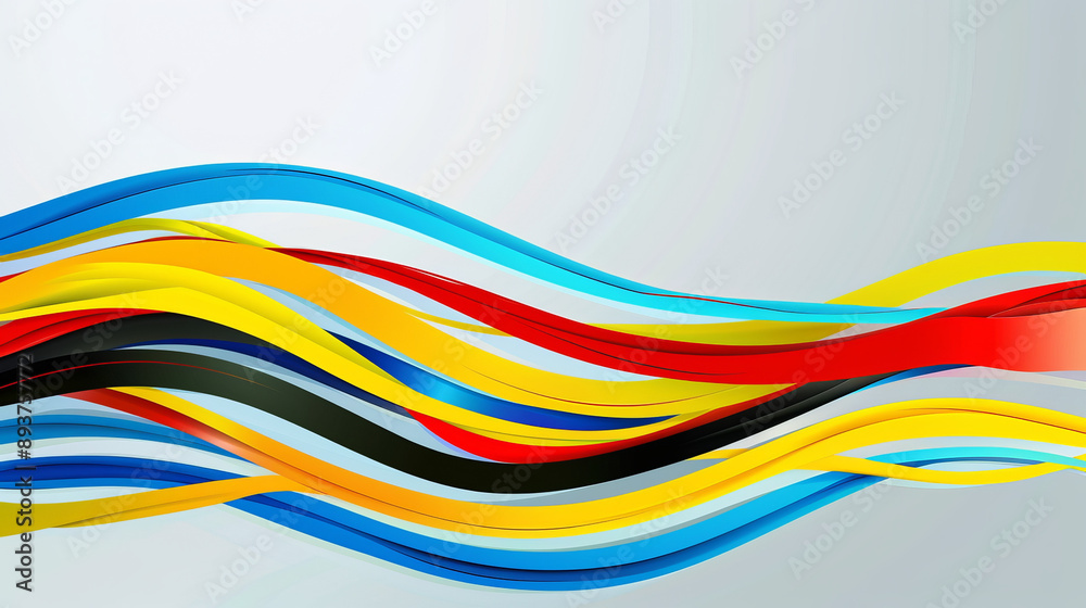 Colorful Hot Pink, Lemon Yellow, and Sky Blue shades with palm trees and waves depicted in RGB icon style. A blank white canvas for design is on the left side of the page in a cute, illustrative style Colorful Hot Pink, Lemon Yellow, and Sky Blue shades with palm trees and waves depicted in RGB icon style. A blank white canvas for design is on the left side of the page in a cute, illustrative style