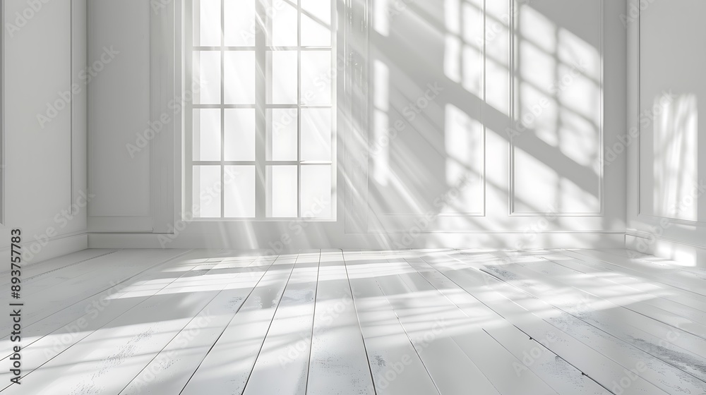 Minimalist Interior Design with White Pots and Sunlight Minimalist Interior Design with White Pots and Sunlight