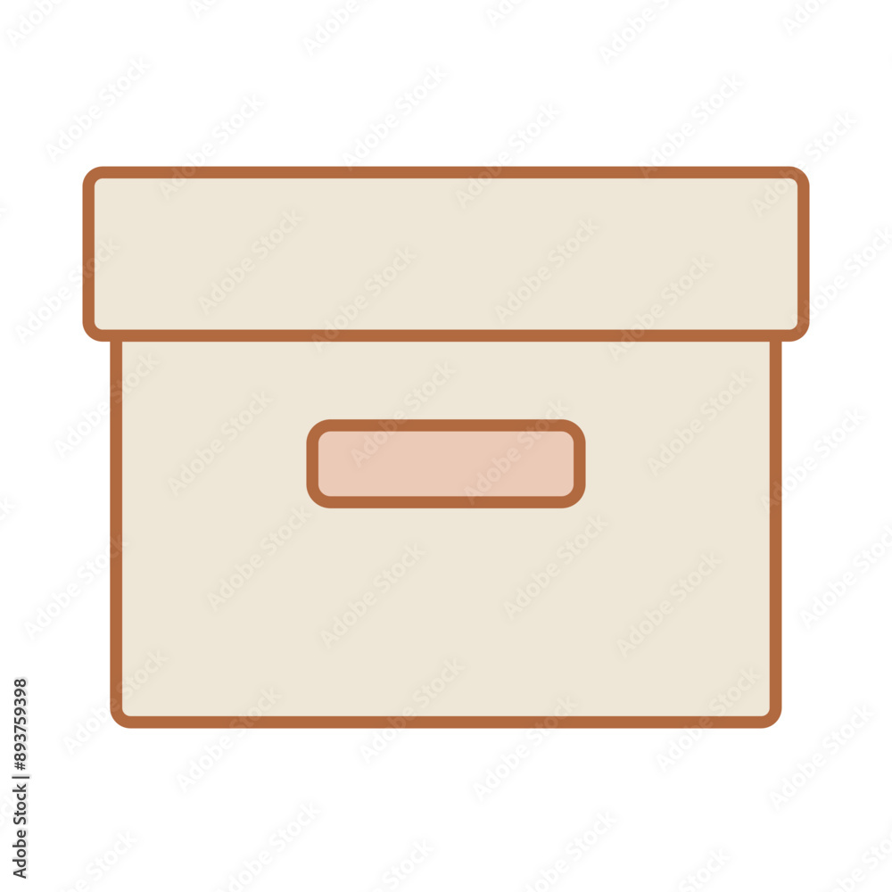 Archive box, cardboard container line icon isolated vector illustration. Archive box, cardboard container line icon isolated vector illustration.