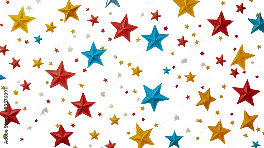 Small paper stars, an art form of origami in the Japanese style of paper folding, transparent. Small paper stars, an art form of origami in the Japanese style of paper folding, transparent.