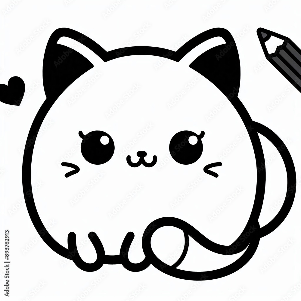 High resolution adorable baby animal vector illustration for a kids' coloring book, colouring practise exercise for kids. High resolution adorable baby animal vector illustration for a kids' coloring book, colouring practise exercise for kids.