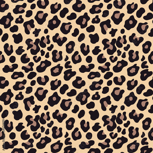 leopard vector seamless pattern design, modern print background