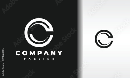 letter C sync connect logo