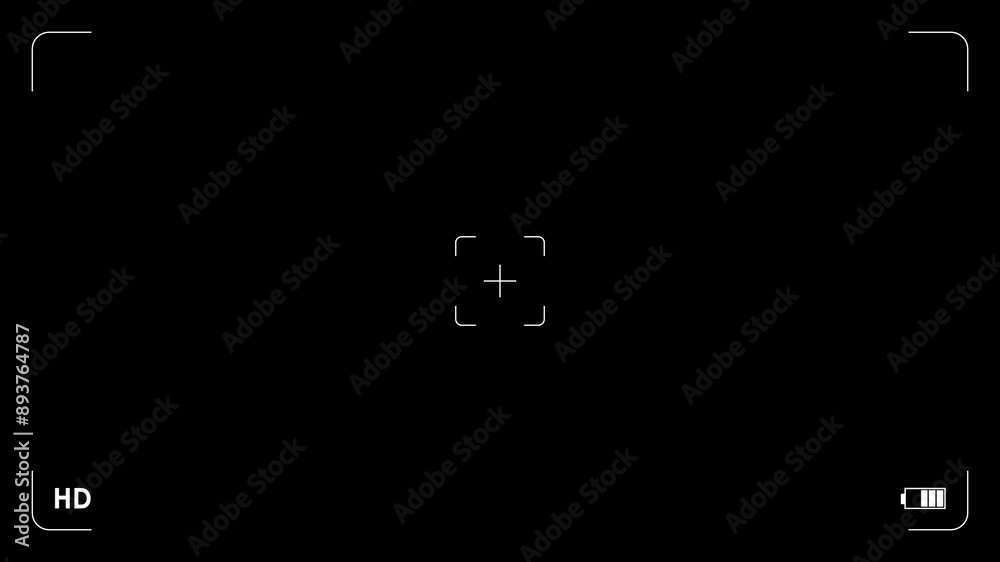 Camera recording screen overlay on black background.