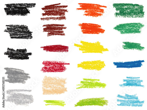 Vector Set Showcases Various Colored Pencil Samples