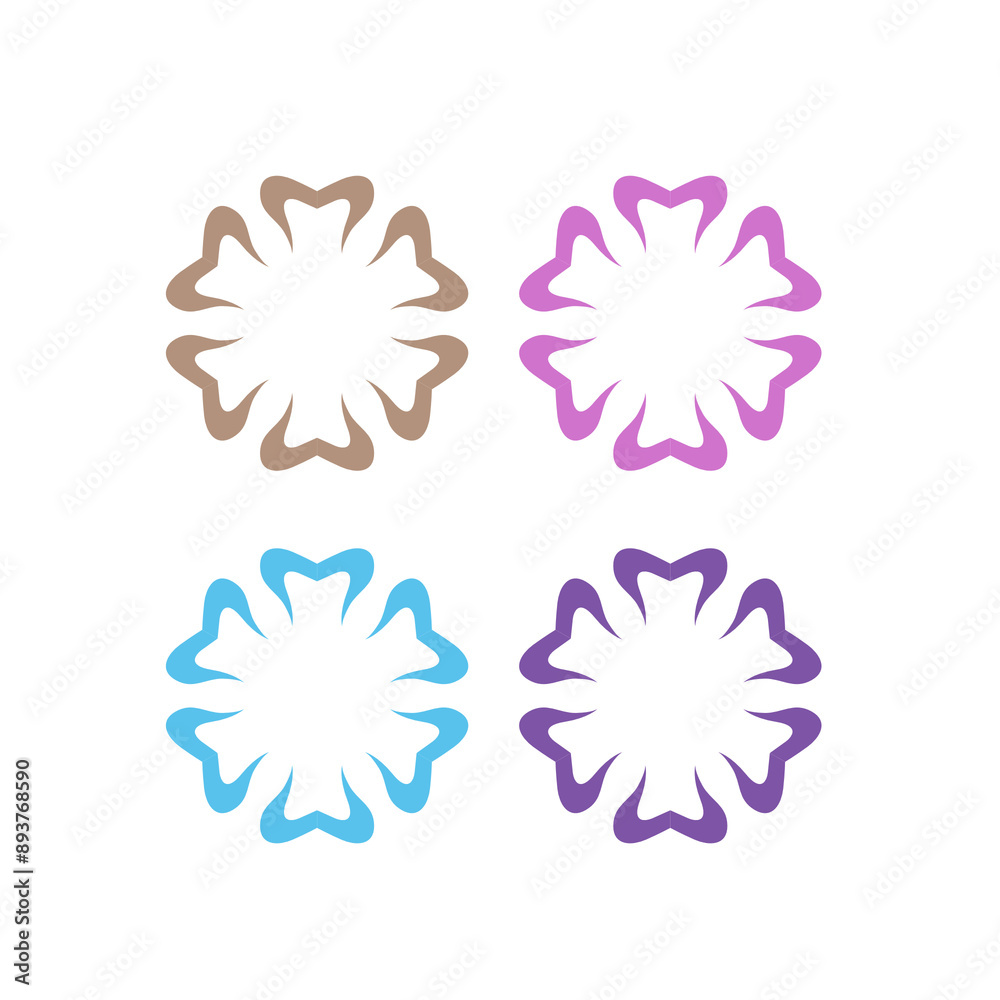 Luxury Ornamental Wellness Spa Hotel Resort Sign Symbol Logo isolated on White Luxury Ornamental Wellness Spa Hotel Resort Sign Symbol Logo isolated on White