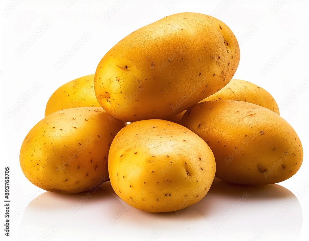 A lots of fresh Potato Vegetables organic isolated on white background. A lots of fresh Potato Vegetables organic isolated on white background.