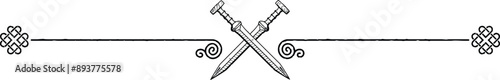 Fantasy Border - Knots and Crossed Gladiuses