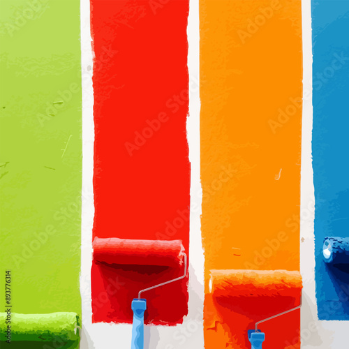 Colourful painted striped background vector design 