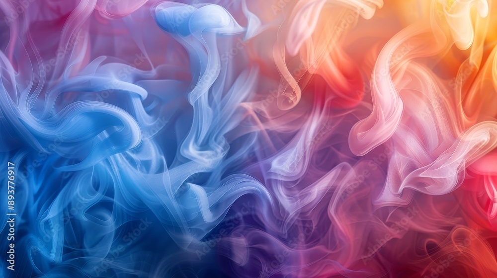 Vibrant and Dynamic Colored Smoke Swirls A Captivating Abstract Background for Creative Design Projects