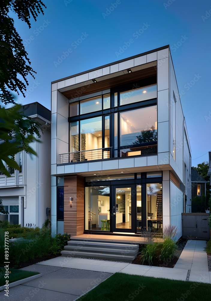 Modern House Exterior Design With Large Windows Modern House Exterior Design With Large Windows