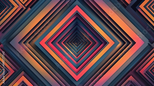 Dynamic Geometric Fusion Vibrant Abstract Pattern for Graphic Design Projects
