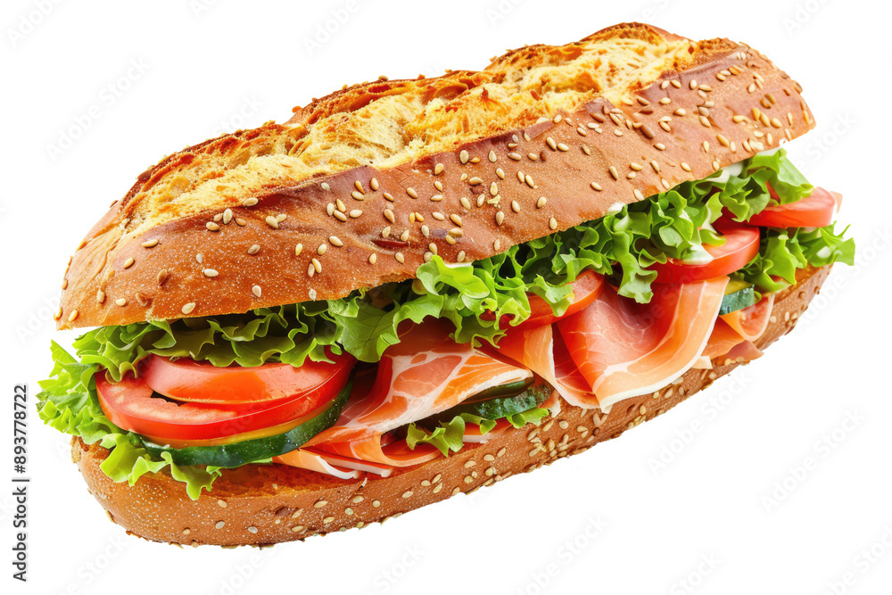 scandinavian sandwich with tomatoes, salad and ham isolated on white or transparent png scandinavian sandwich with tomatoes, salad and ham isolated on white or transparent png