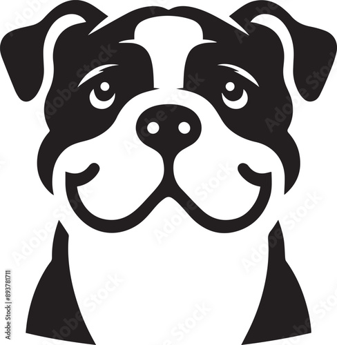 Bulldog icon isolated on a white background. Bulldog logo illustration.