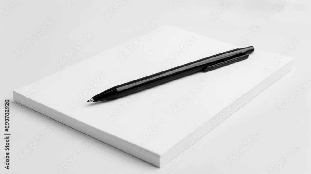 Writing pad for brief notes on white background Writing pad for brief notes on white background