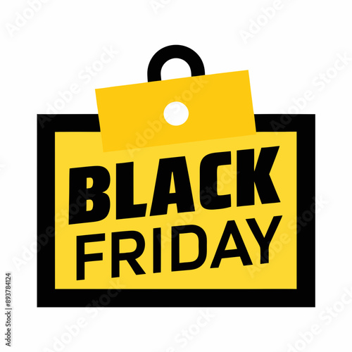 Eye-catching vector illustration for Black Friday showcasing limited time offers and holiday shopping frenzy ideal for promotional materials.